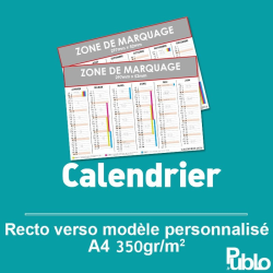 Calendrier A4 350g/m²...